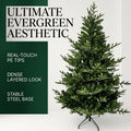 Wholesale High Density Artificial Fir Christmas Tree Unlit Undecorated PE PVC Mixed Needles Easy Assemble Metal Stand