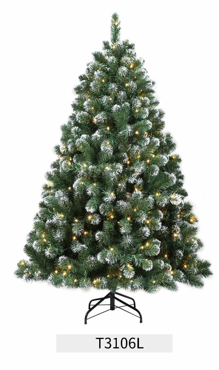 Flocked Christmas Tree with PE & PVC Mixed Tips
