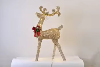 Christmas Decorative Lights & Creative Lamps Elk Adorned with Christmas Bows