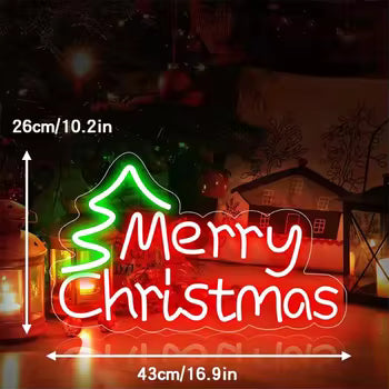 Custom Colorful Bright Beautiful Merry Christmas Neon Light Sign Custom Wall Decor for Wedding Home & Party Holiday Decorations