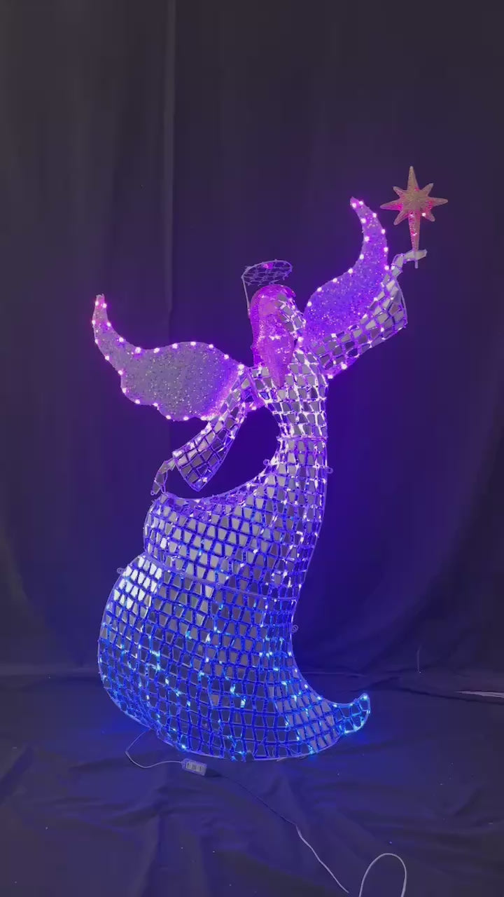60-inch 274-light RGB fairy light patch angel decoration