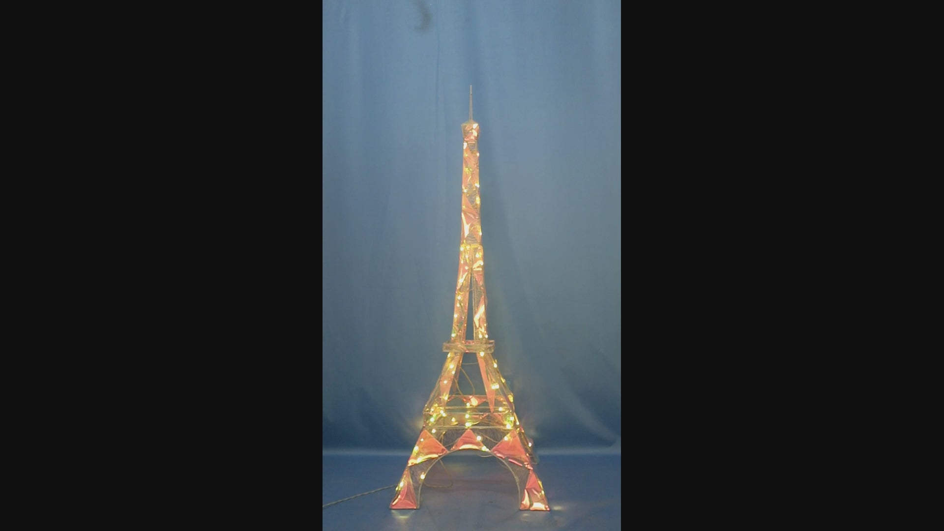 84-inch 150-light iron tower decor with rainbow film.