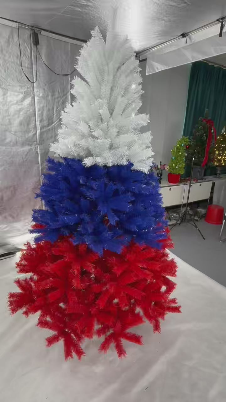210CM Russian Flag PVC Christmas Tree