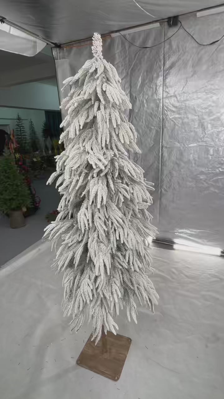 180CM PE Flocked Pencil Christmas Tree