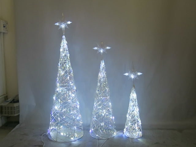 50/40/30-inch twisted rainbow film spiral tree lights